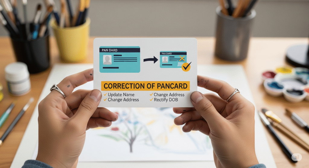 Correction of Pancard