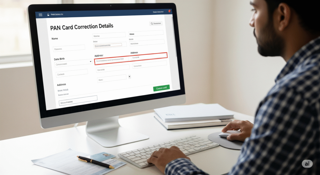 applying pancard correction