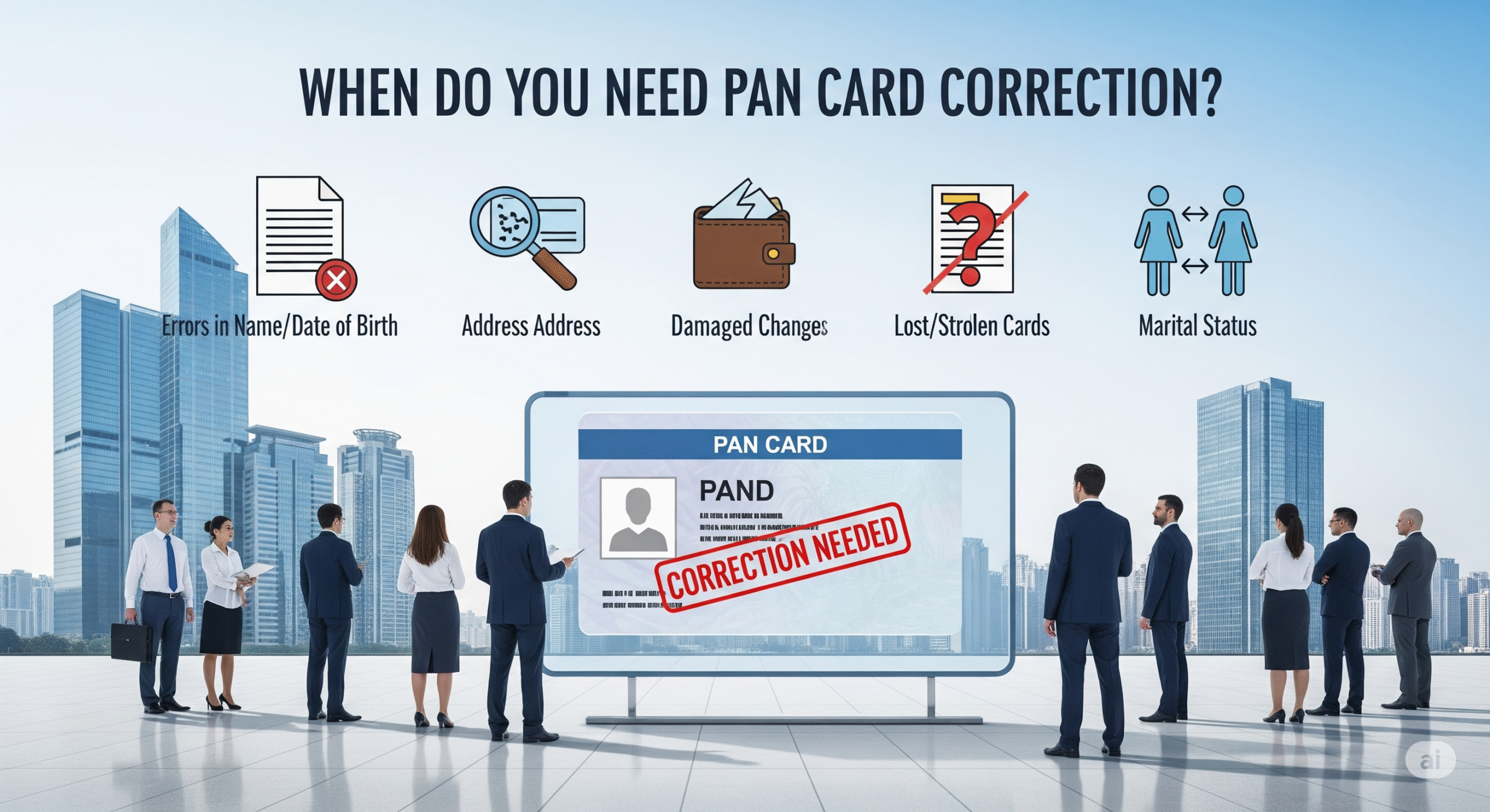 when do you need pancard correction